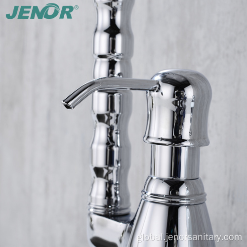 China Brass kitchen faucet with soap dispenser Supplier